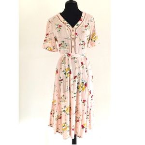 European Floral Summer Dress
